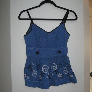 Cute floral cotton boho tank